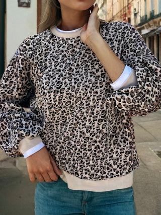 Leopard Print Lightweight Sweatshirt