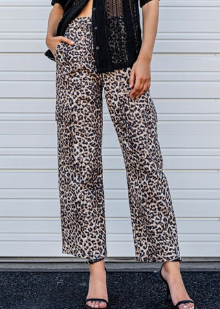 In The Wild Leopard Cargo Pants