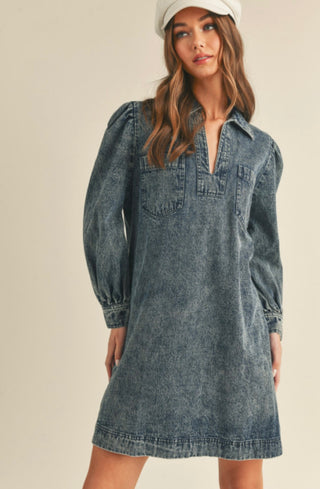 Shae Vneck Denim Dress