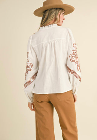 Elaine Embroidered Top