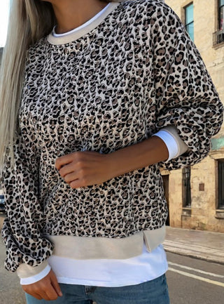 Leopard Print Lightweight Sweatshirt