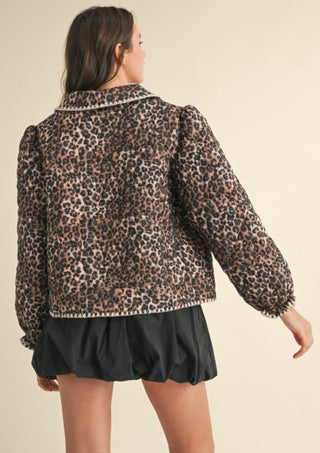 Lanie Cheetah Quilted Jacket