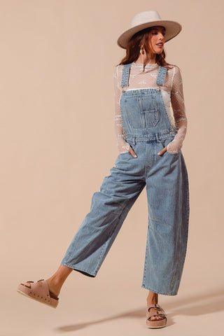 Barrel Denim Overalls