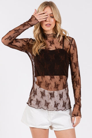 Lacey Sheer Layering Top