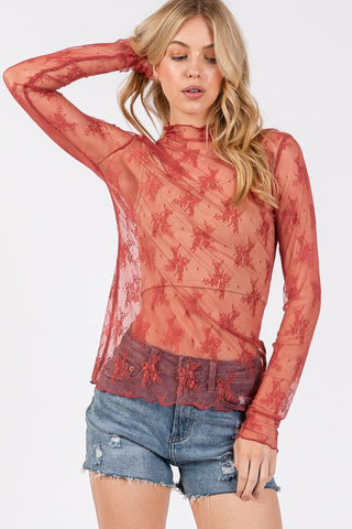 Lacey Sheer Layering Top