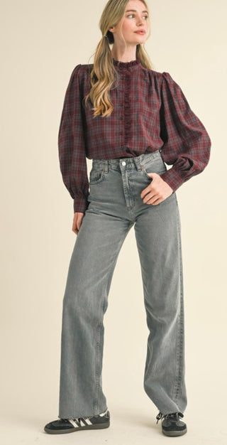 Izzy Plaid Top