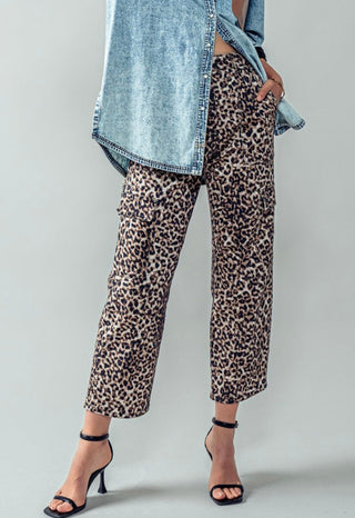 In The Wild Leopard Cargo Pants