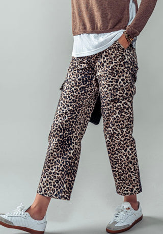 In The Wild Leopard Cargo Pants